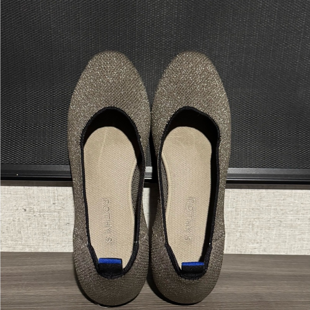 Rothy's Shimmering Gold Flats